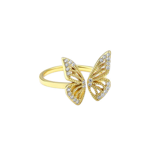 Velina –  Butterfly Ring with Tiny Diamonds