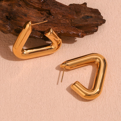 Aureya –  Geometric Hollow Tripod Earrings